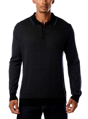 Polo à manches longues pour hommes