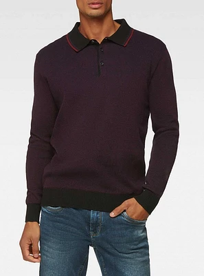 Men's long sleeve polo