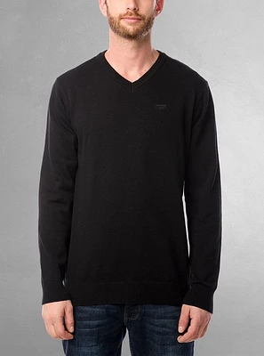 Pull basique à col en V pour hommes