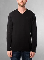 Pull basique à col en V pour hommes