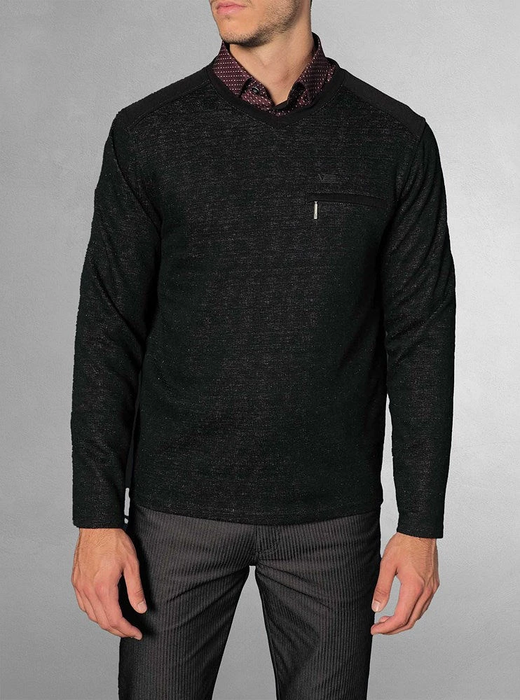 Chandail à col en V pour hommes