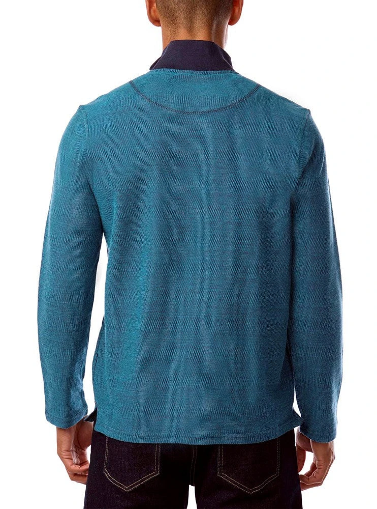 Men's mock zip top