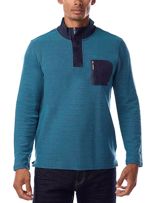 Men's mock zip top