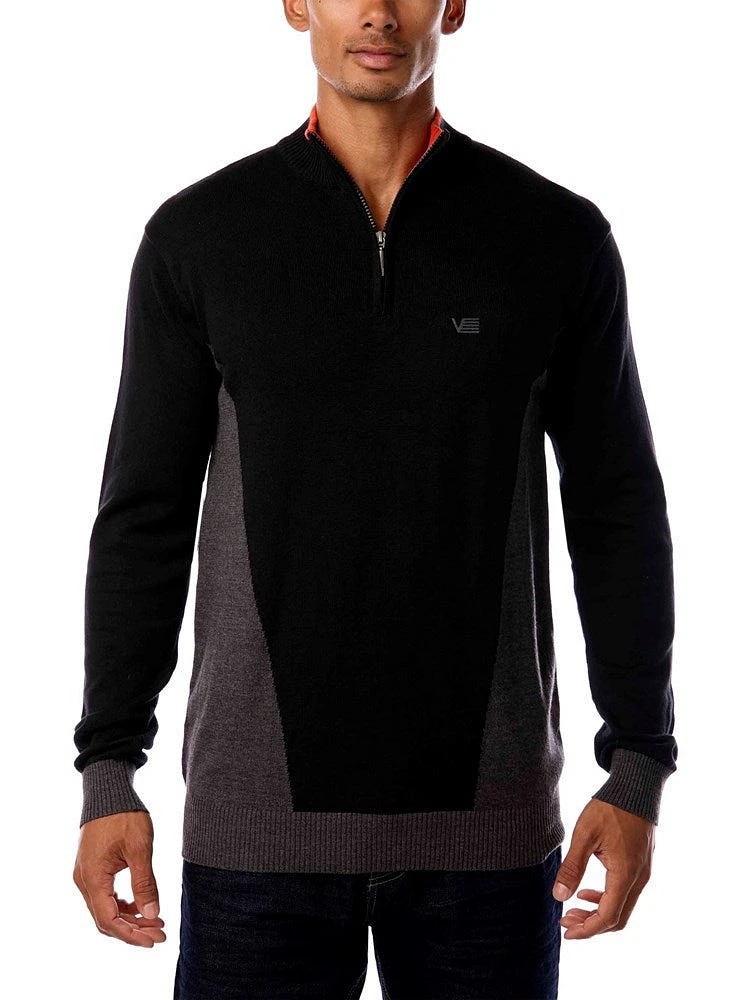 Men's mock zip sweater