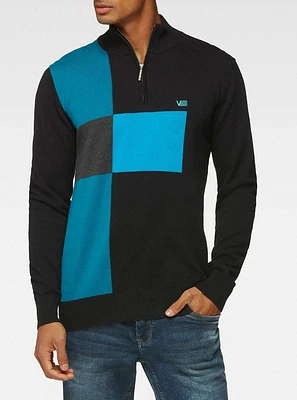 Men's mock zip sweater