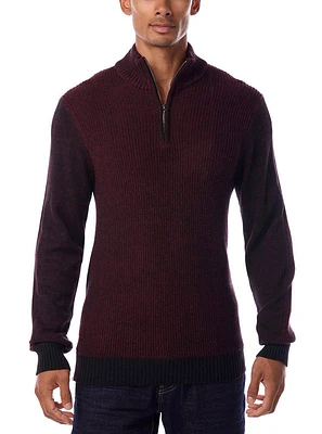 Men's mock zip sweater