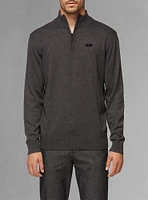 Men's basic half zip mock neck sweater