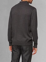 Men's basic half zip mock neck sweater