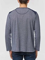 T-shirt manches longues à col ras du cou pour hommes
