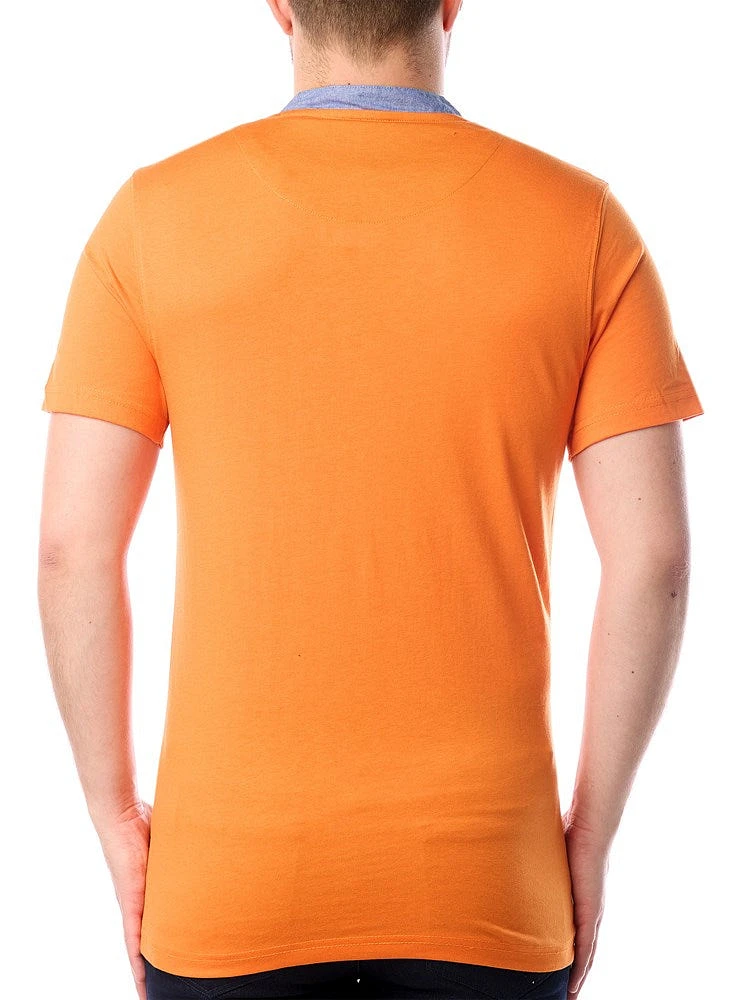 T-shirt à manches courtes col en V pour hommes
