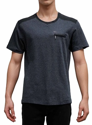 T-shirt à manches courtes col en V pour hommes