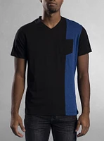 T-shirt à manches courtes col en V pour hommes