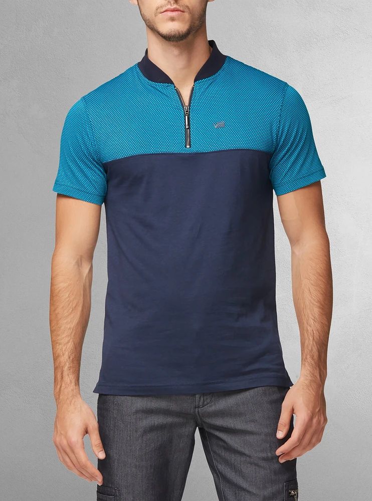 T-shirt à manches courtes henley pour hommes