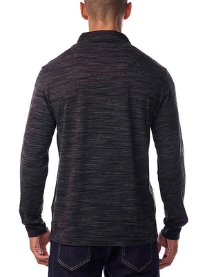 Men's shawl collar long sleeve t-shirt