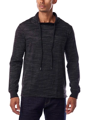 Men's shawl collar long sleeve t-shirt