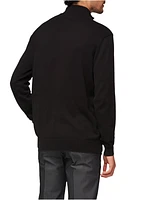 Men's basic half zip mock neck sweater