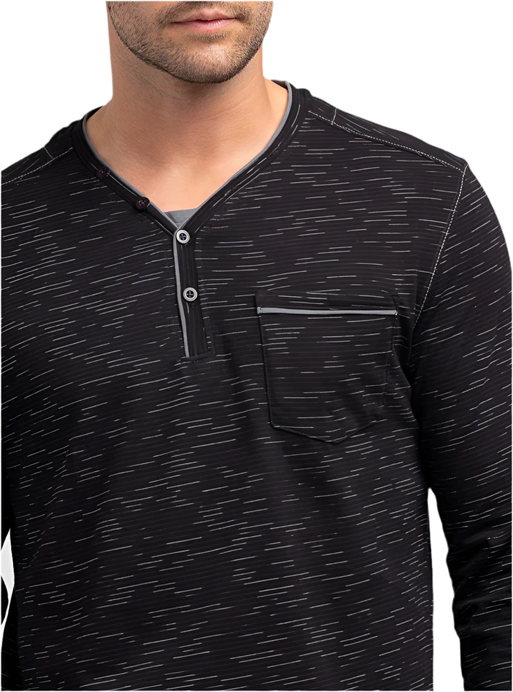 Men's henley long sleeve t-shirt