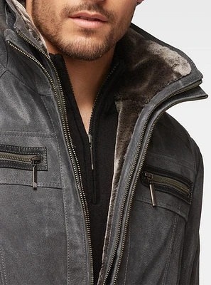 Veste en cuir pour hommes