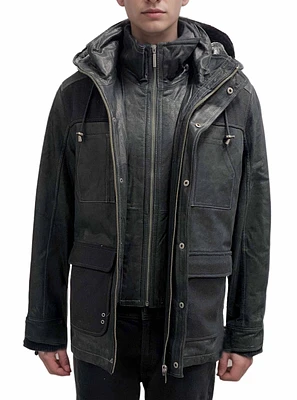 Veste en cuir pour hommes