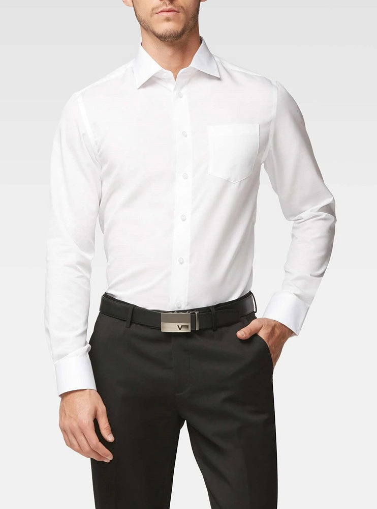 Chemise basique à manches longues pour hommes