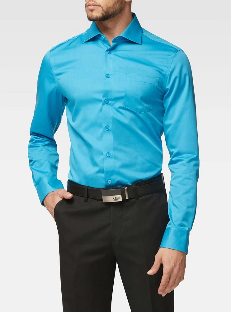 Chemise basique à manches longues pour hommes