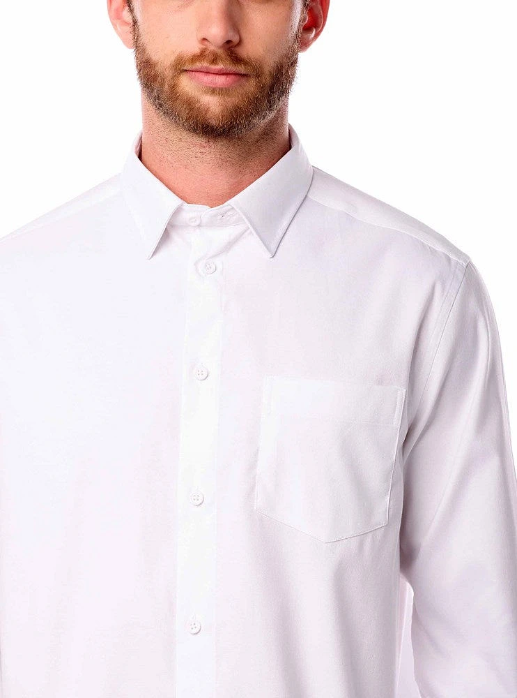 Chemise basique à manches longues pour hommes