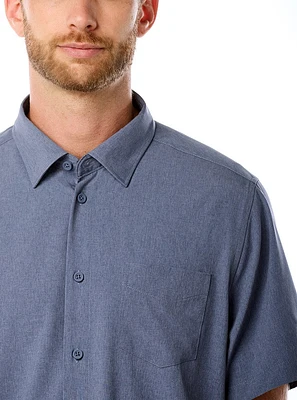 Men's basic short sleeve stretch shirt