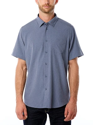 Men's basic short sleeve stretch shirt