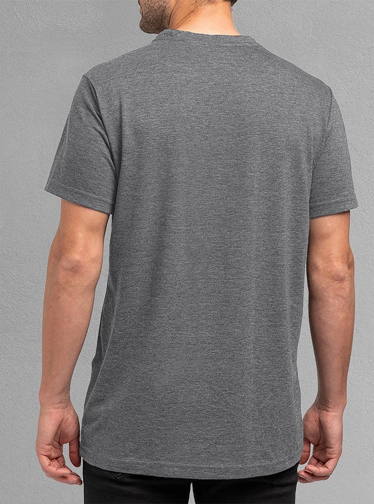 T-shirt basique à col ras du cou pour hommes