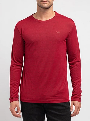 T-shirt manches longues à col ras du cou pour hommes