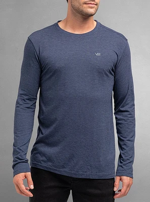 T-shirt manches longues à col ras du cou pour hommes