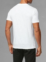 T-shirt basique à col en V et manches courtes pour hommes