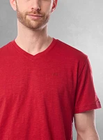 T-shirt basique à col en V et manches courtes pour hommes