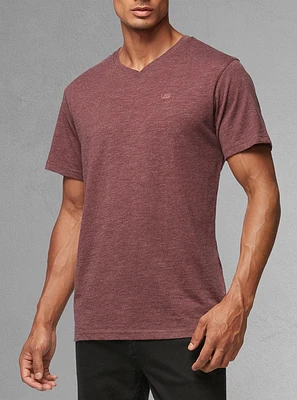 T-shirt basique à col en V et manches courtes pour hommes