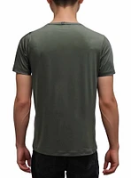 T-shirt à manches courtes et col ras du cou pour hommes