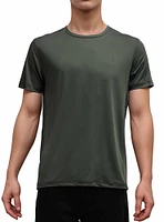 T-shirt à manches courtes et col ras du cou pour hommes