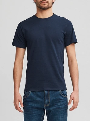 T-shirt basique à col ras du cou et manches courtes pour hommes