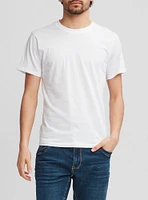 T-shirt basique à col ras du cou et manches courtes pour hommes