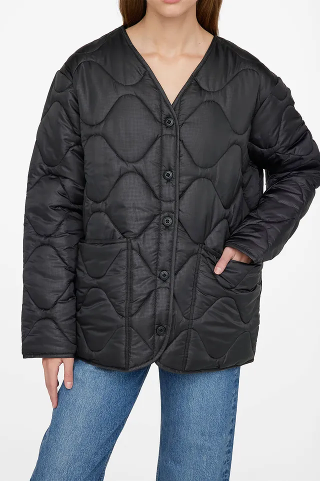 ANINE BING Andy Monogram quilted bomber jacket, Green