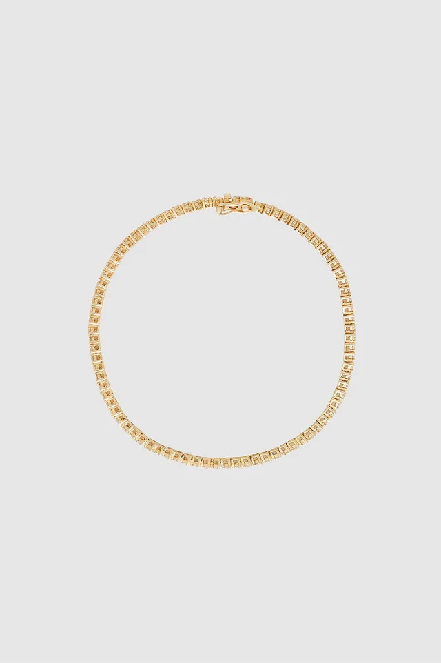 Anine Bing | Sliding Diamond String Bracelet - Gold and Yellow