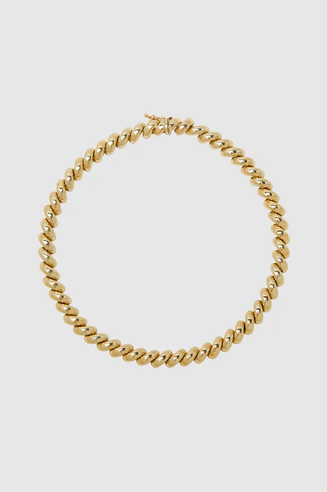 Anine Bing Gold Oval Link Necklace