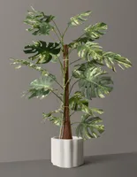 Faux Variegated Monstera Tree