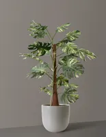 Faux Variegated Monstera Tree
