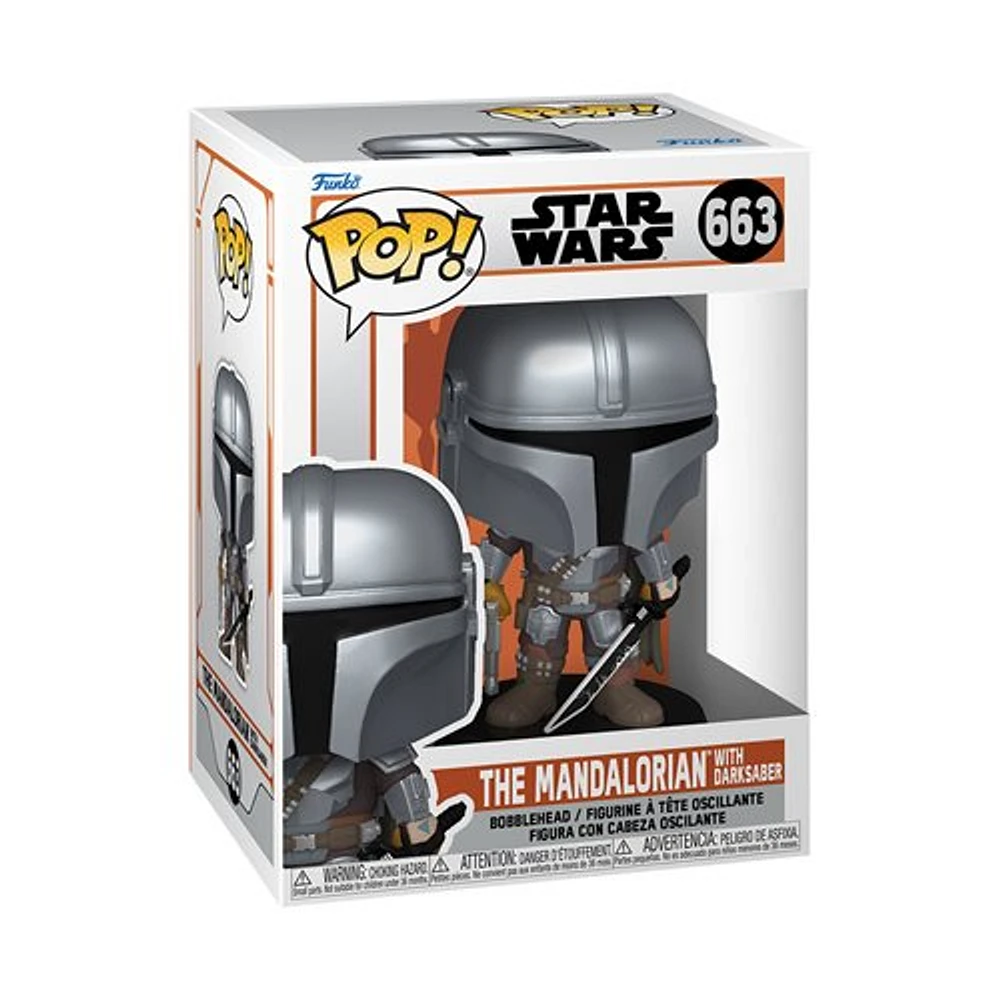 Funko Pop! Star Wars: The Mandalorian with Darksaber #663