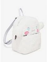 LOUNGEFLY SANRIO CINNAMOROLL FUZZY MINI BACKPACK