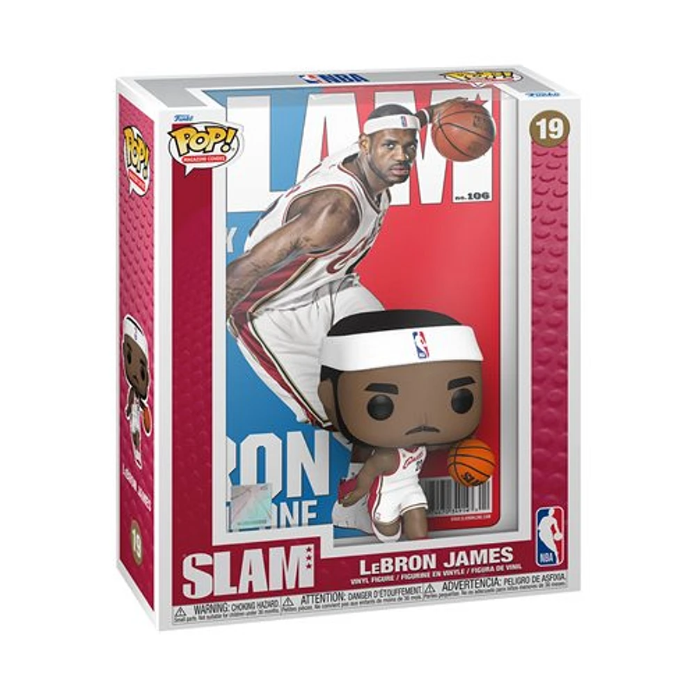 Funko Pop! NBA SLAM COVER LeBron James NBA CLEVELAND Cavaliers #19 with Case
