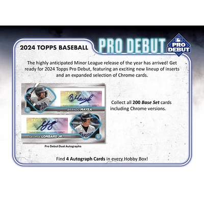 2024 TOPPS PRO DEBUT BASEBALL HOBBY BOX *PREORDER* AUG 7, 2024