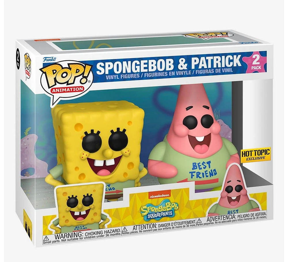 Funko Pop! ANIMATION SPONEGEBOB & PATRICK 2 PACK [HOT TOPIC EXCLUSIVE]