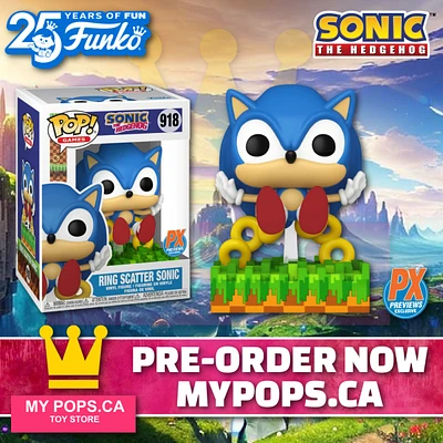Funko Pop! Sonic the Hedgehog - Ring Scatter Sonic #918 [PX Previews Exclusive]