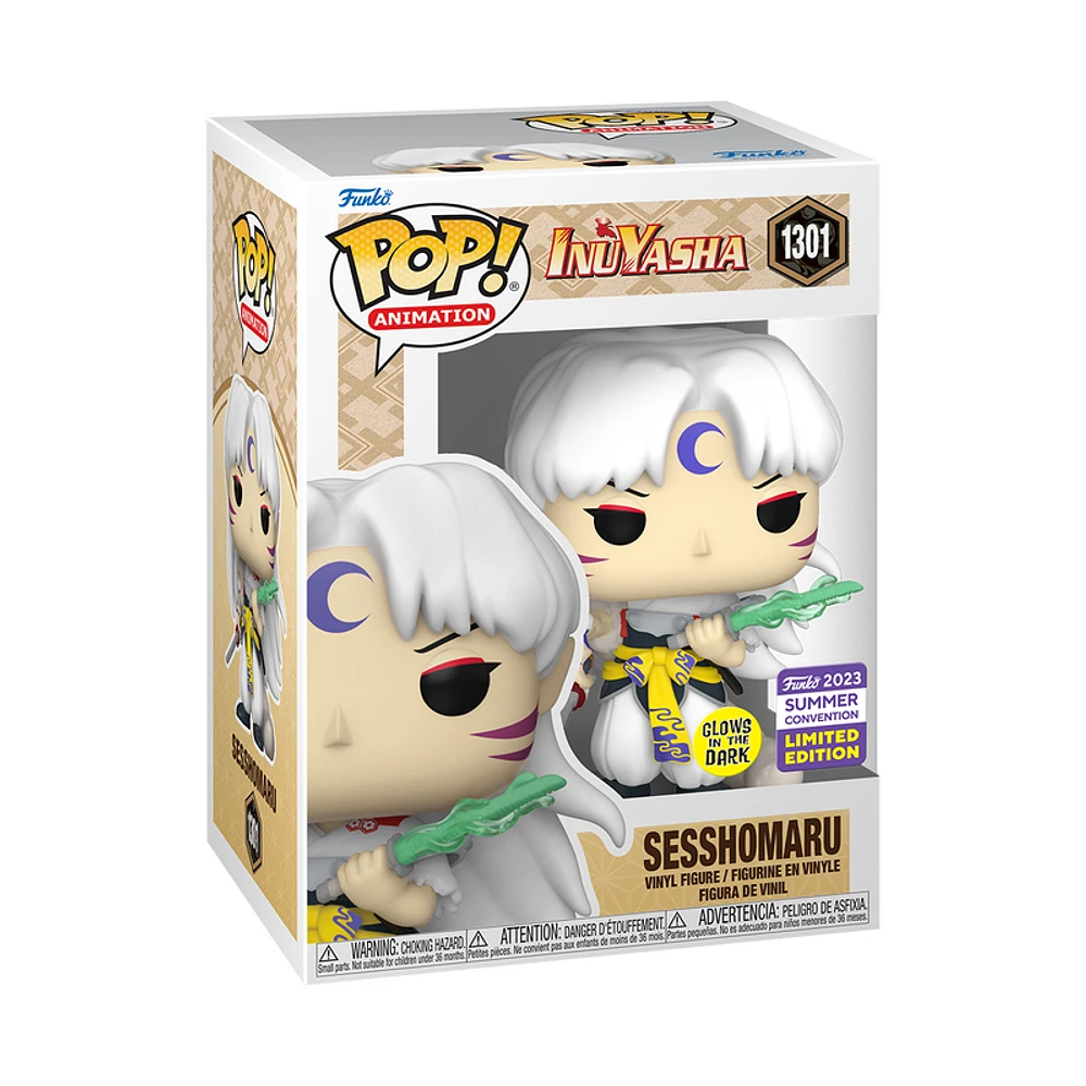 FUNKO POP! INUYASHA SESSHOMARU with SWORD GLOW #1301 [2023 SDCC SHARED EXCLUSIVE] *PREORDER*